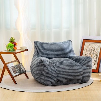 Bean Bag Chair For Adults With Armrests - Oversized Comfy Beanbag Lounge Lazy Floor Sofa Chair For Living Room