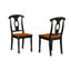 Ensemble de table de salle à manger 5 pièces comprenant une table de cuisine ronde avec piédestal et 4 chaises, noir et cerise-1247586735-1228959441-1275752887