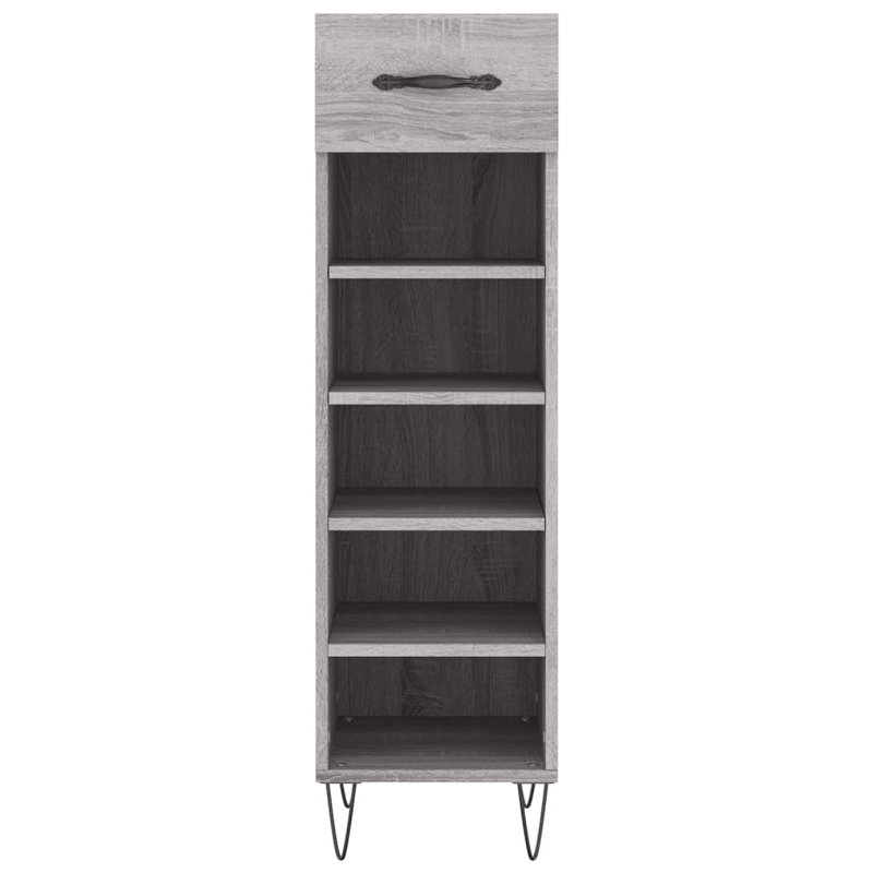 5 Pair Shoe Storage Cabinet, Grey Sonoma