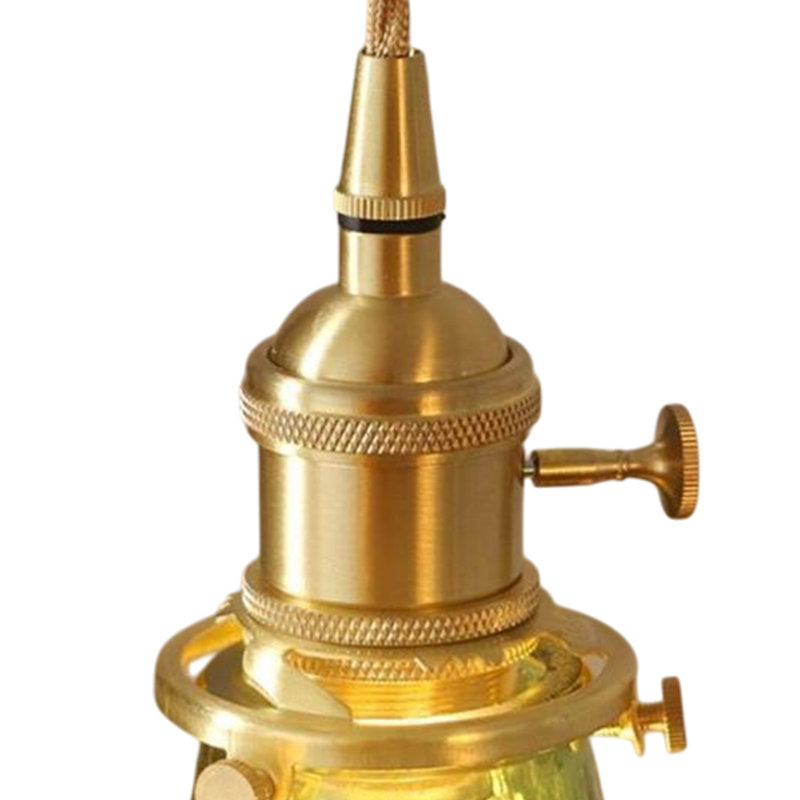 1 - Light Brass Pendant, Green