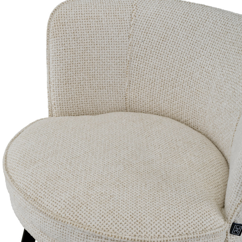Bar Stool Grenada Velvet, Off White, Counter Stool (27.17" Seat Height)