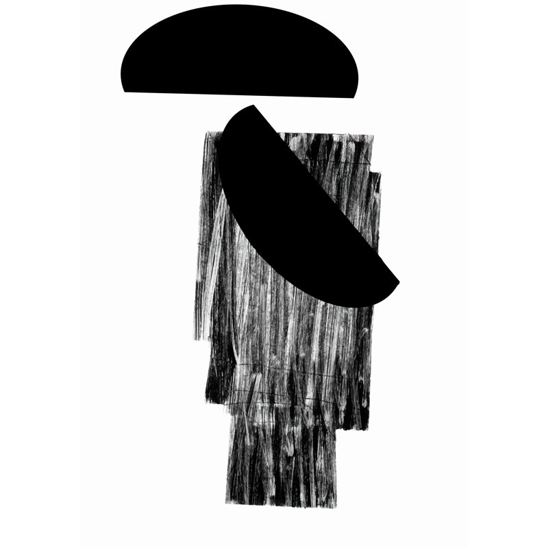«Man About Town», Pas de tapis, H 16 po x l 12 po, Toile avec cadre flottant noir