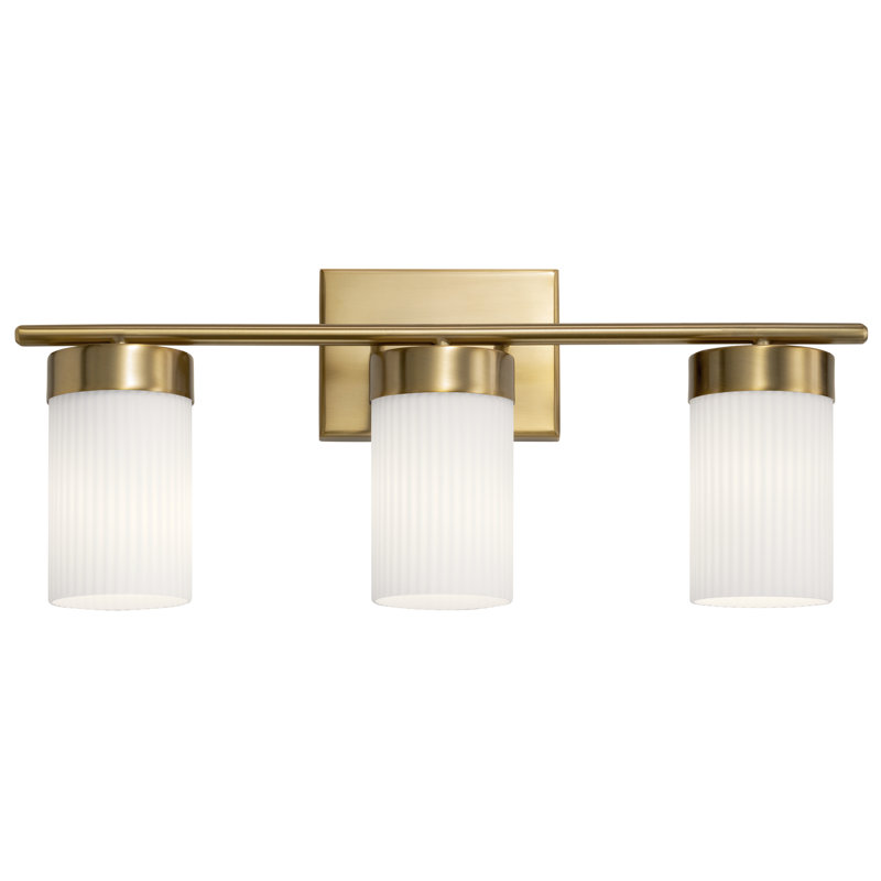 Éclairage pour salle de bain 3 lumières Ciona, Étain classique