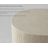 Albert Modern Fluted Coffee Table, Magnesium Oxide Pedestal Accent Table
