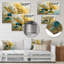 Décoration murale jaune et bleu jardin d'hortensias I - Hortensia-29738951-29738971