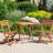 3-Piece Eucalyptus Bistro Set, Square, Natural Oil