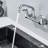 Double-Handle 2-Hole Wall-Mount Bridge Kitchen Faucet