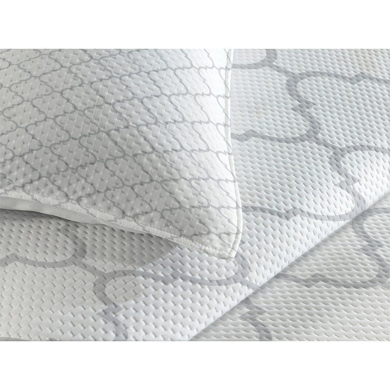 Eclectic Geometric Shapes Coverlet, King Bedspread + 2 Shams