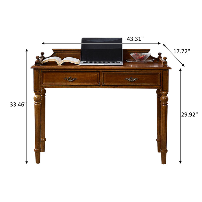 Bureau d'écriture 43,31 po, 33.46" H x 43.31" W x 17.72" D