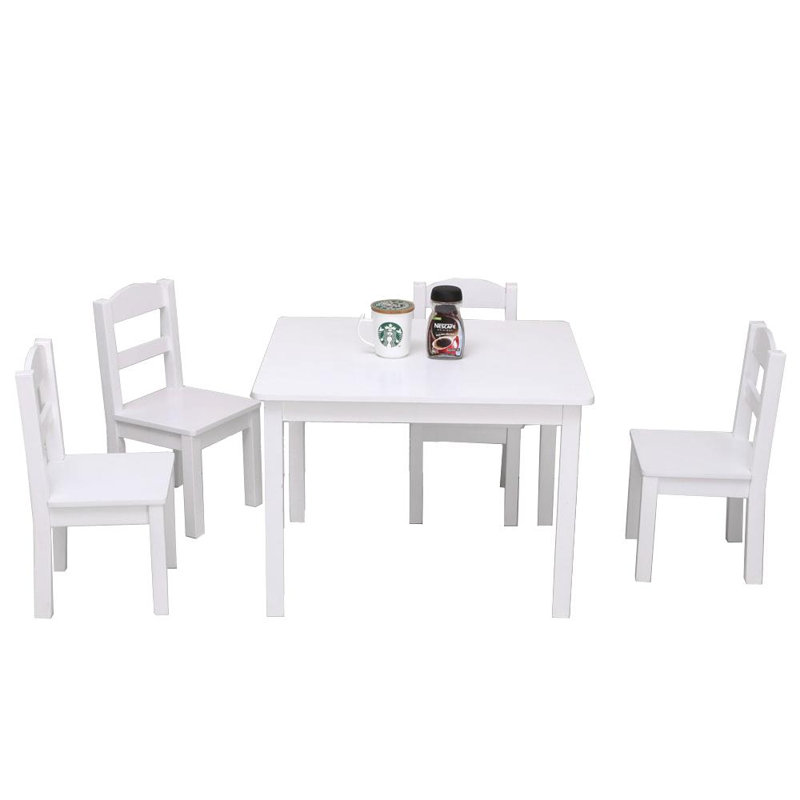Ensemble de table de jeu et de chaises pour enfants Abbotsfield, Blanc