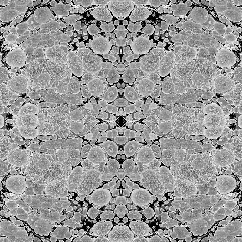 Abra Steel Kaleidoscope 10' L x 24" W Wallpaper Tile, Self-adhesive, PVC