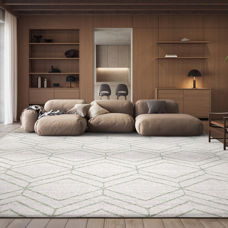 Tapis à motif géométrique Jakes Performance, Rectangle 8 pi x 10 pi