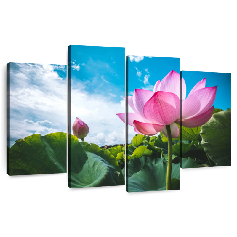 Harnek Lotus Pond Cloudscape, H 42 po x l 68 po