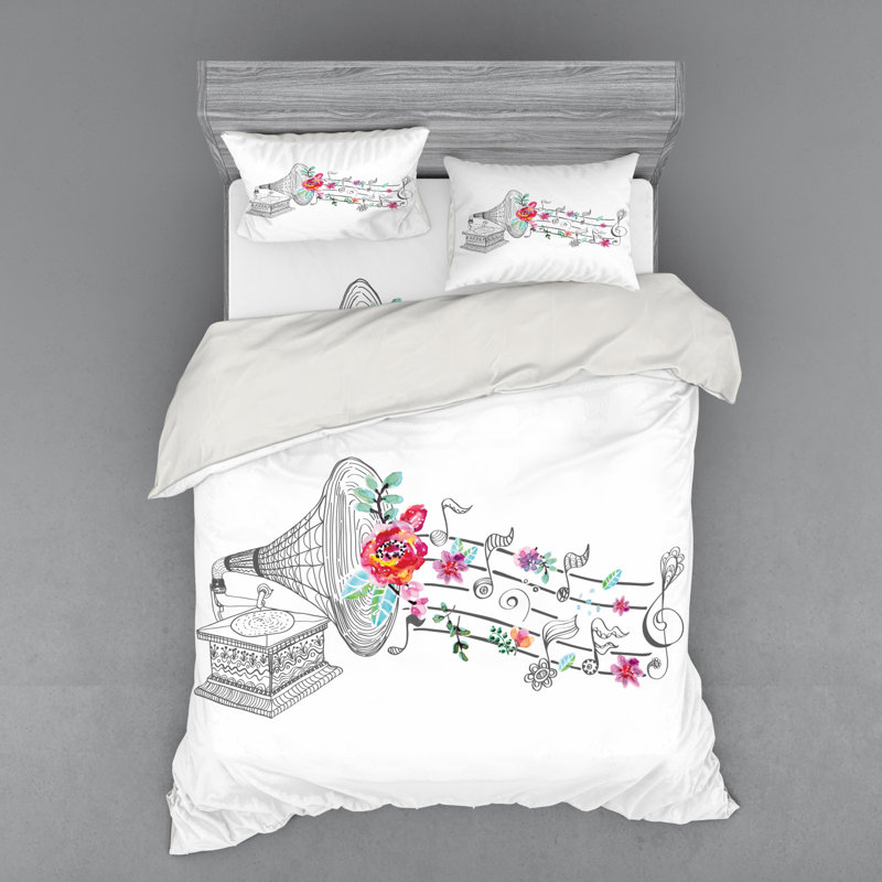 Ensemble de housse de couette blanche en microfibre, Housse de couette grand + 3 pièces supplémentair