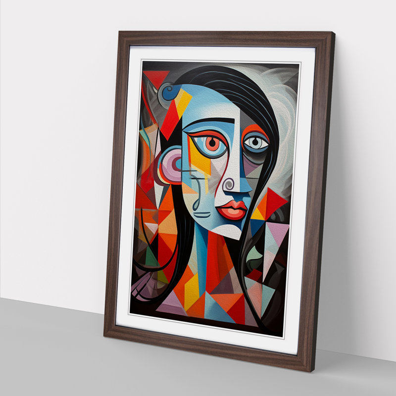 Pablo Picasso Contemporary - Framed Print, Walnut Framed, 34cm H x 25cm W x 2cm D