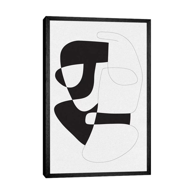 Graphical III - Print on Canvas, 66.04cm H x 45.72cm W x 3.81cm D, Black Framed