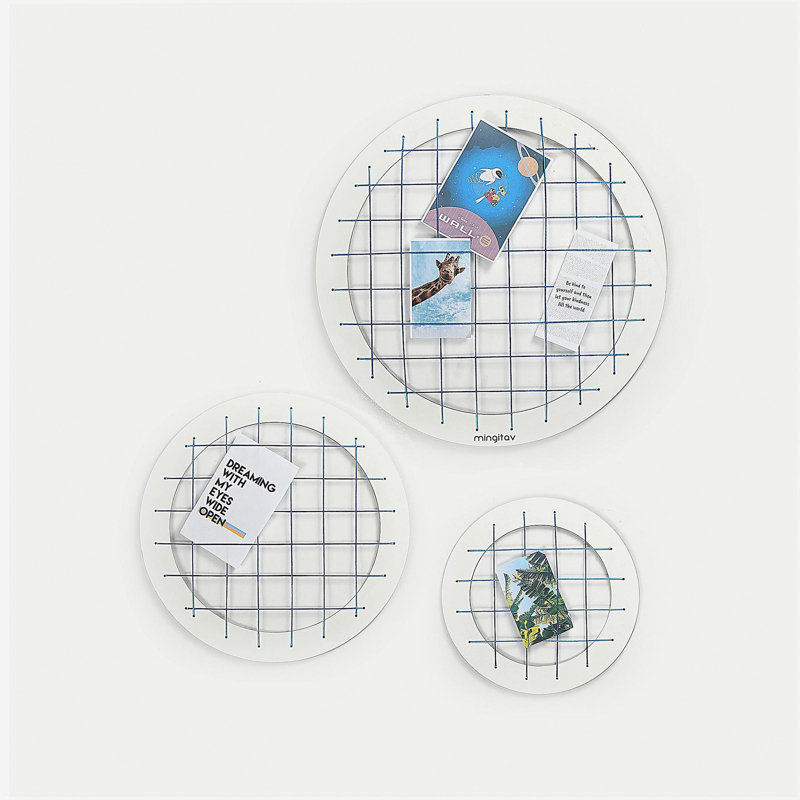 Talok Memory Board Wall Decor 3 Pieces, Blue