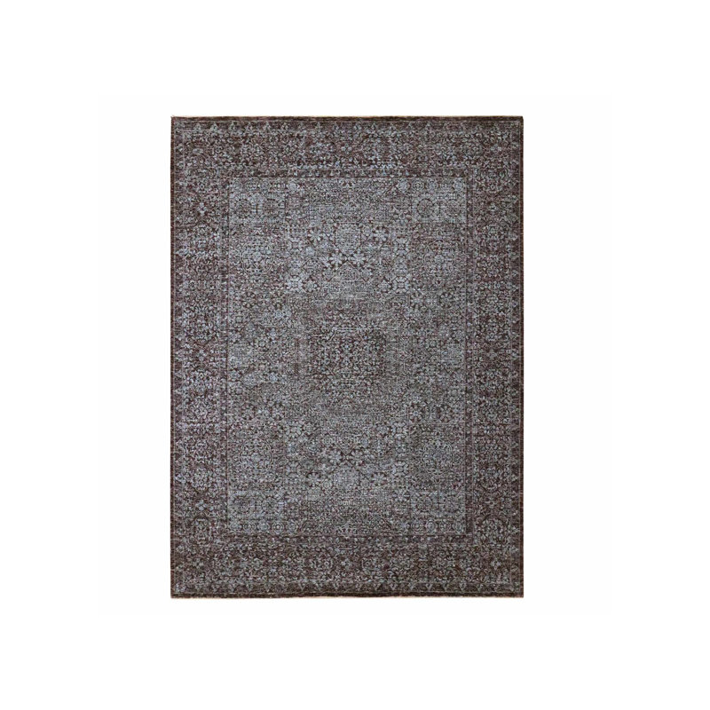 Tapis oriental rouge en laine noué à la main 9 pi 0 po x 12 pi 2 po - MOA10276550, Rectangle 9 pi x 12 pi 2 po