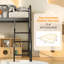 Lit mezzanine bas simple, avec escalier et garde-corps, lourd, peu encombrant