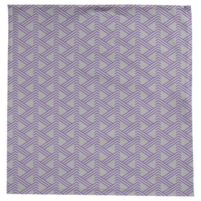 Classic Zig Zag Tablecloth, Gray/Purple