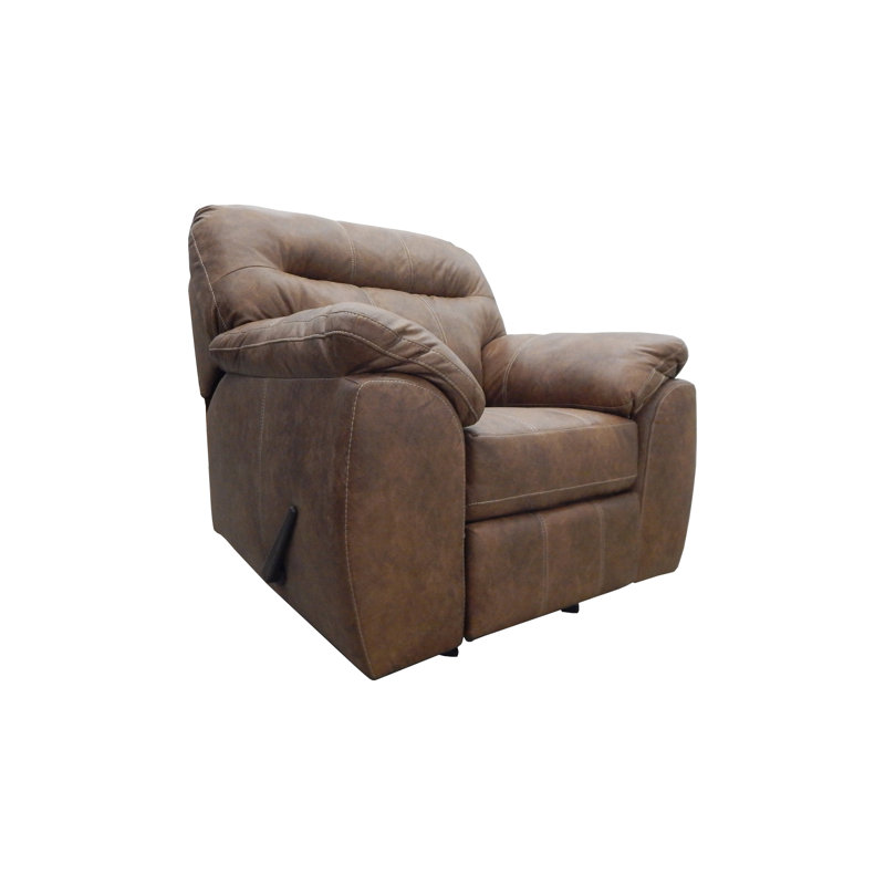 Fauteuil inclinable en similicuir Red Barrel Studio®, Brun