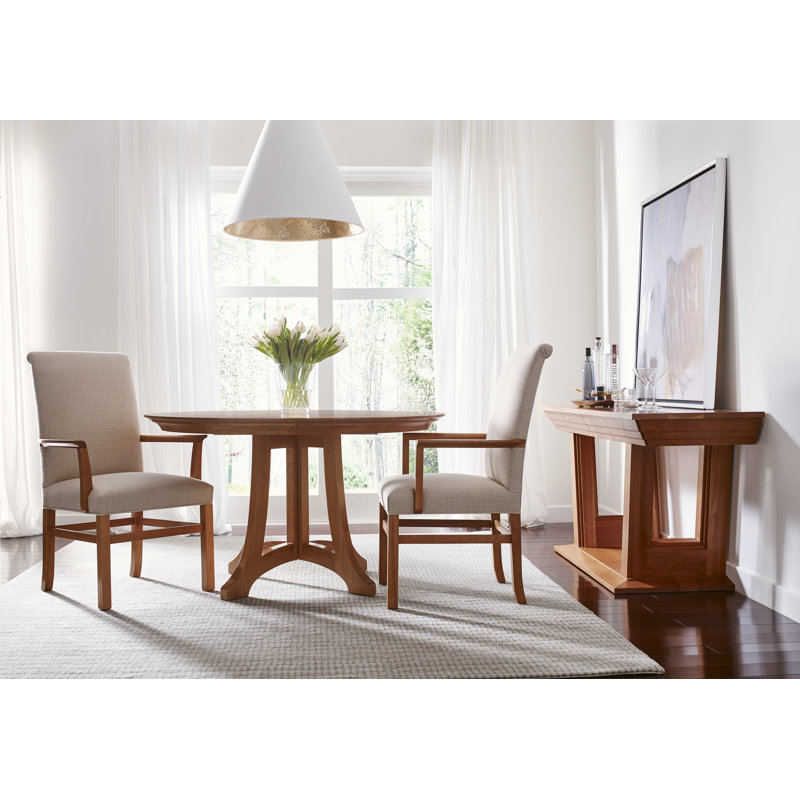Highlands Round Solid Wood Dining Table, 46" W x 46" L, Central Valley