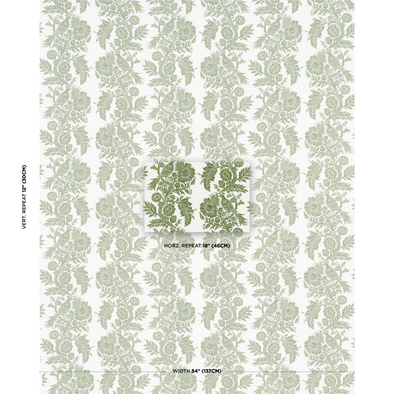 Tissu Schumacher X Marie-Anne Oudejans, Vert