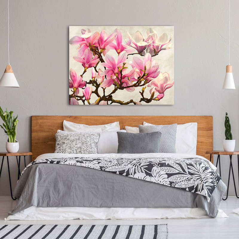 Magnolia Branch (Neutral) by Luca Villa - Wrapped Canvas Art Prints, 70cm H x 100cm W x 4cm D
