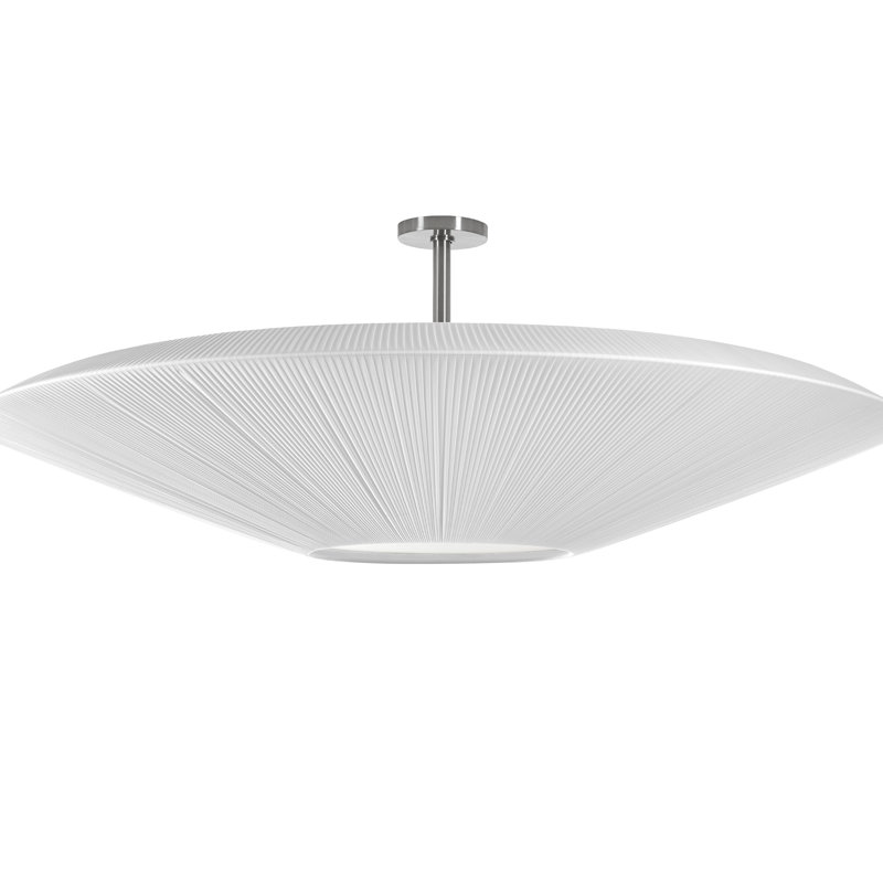 Siam 8-Light 78.7" Flush Mount, White, 28.35" H x 78.74" W x 78.74" D, 8