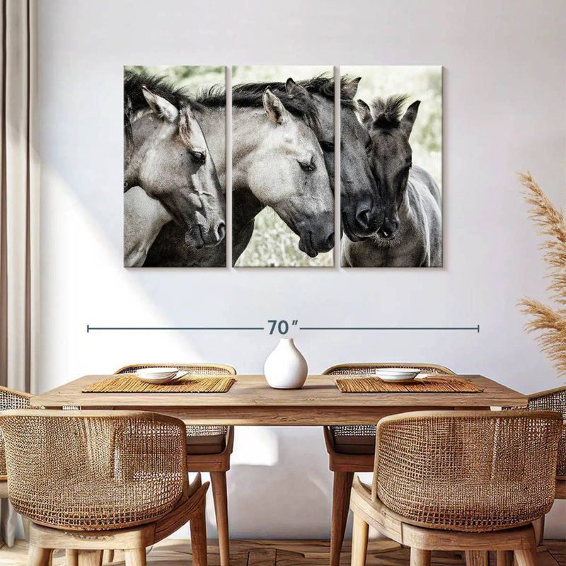 Van Den Four Konik Horses, 36" H x 57" W