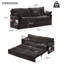 Canapé-lit escamotable de 73,6 pouces, canapé-lit en tissu chenille 3-en-1, rangement latéral et fauteuil de chargement USB / C pour salon, chambre à coucher, appartement