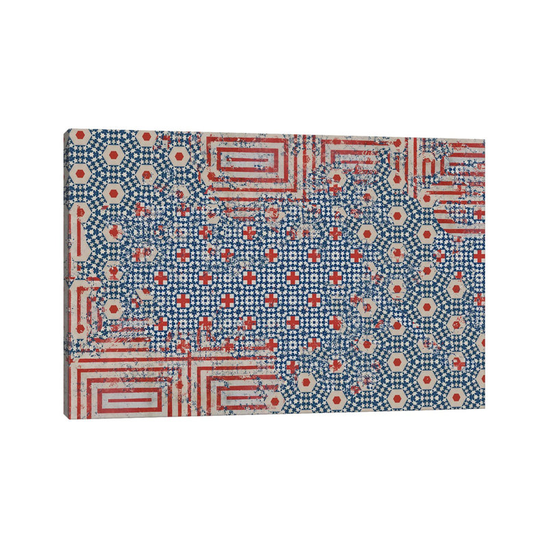 Abstract Flag by Teis Albers - Gallery-Wrapped Canvas Giclée on Canvas, Wrapped Canvas, 30.48 cm H x 45.72 cm W