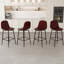 Ensemble de 2 tabourets de bar pivotants modernes avec sièges rembourrés en polyuréthane et pieds en métal
