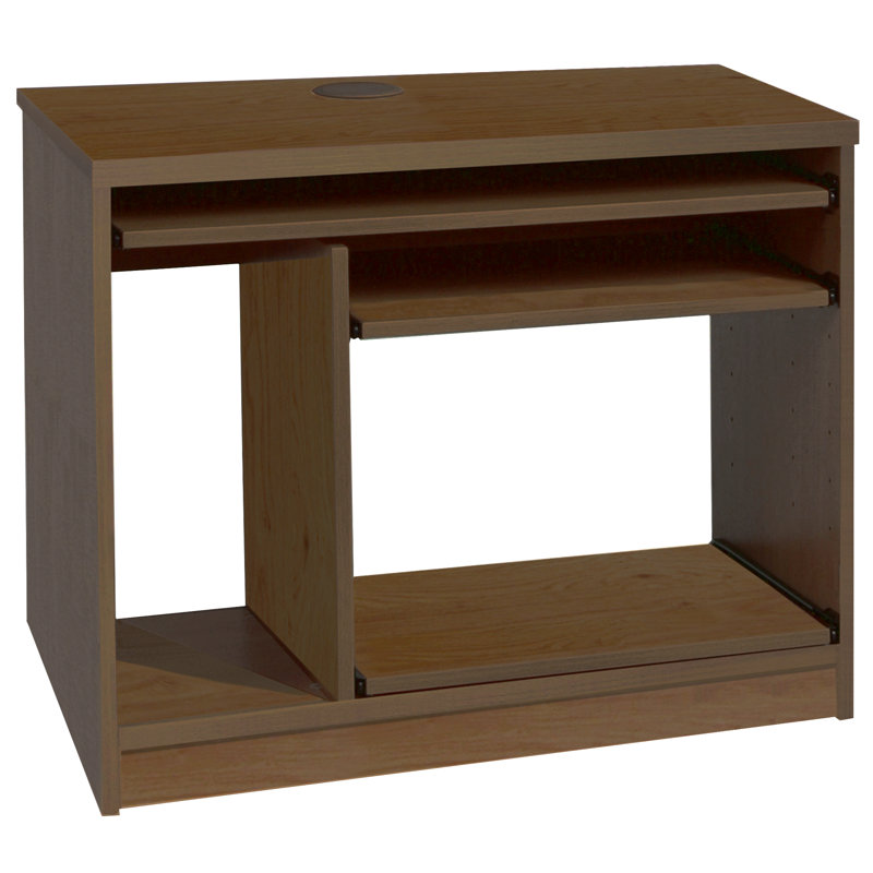 Solid Wood Base Computer Desk, English Oak