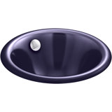 Iron Plains® Metal Circular Dual Mount Bathroom Sink with Overflow