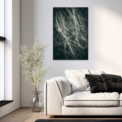 Art mural rétro forêt contemporaine