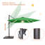 Parasol en porte-à-faux carré éclairé 10 pi avec base Sharesse-544952666