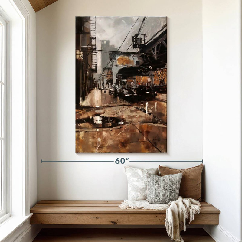 Sireci Fall In Chicago, 51" H x 34" W