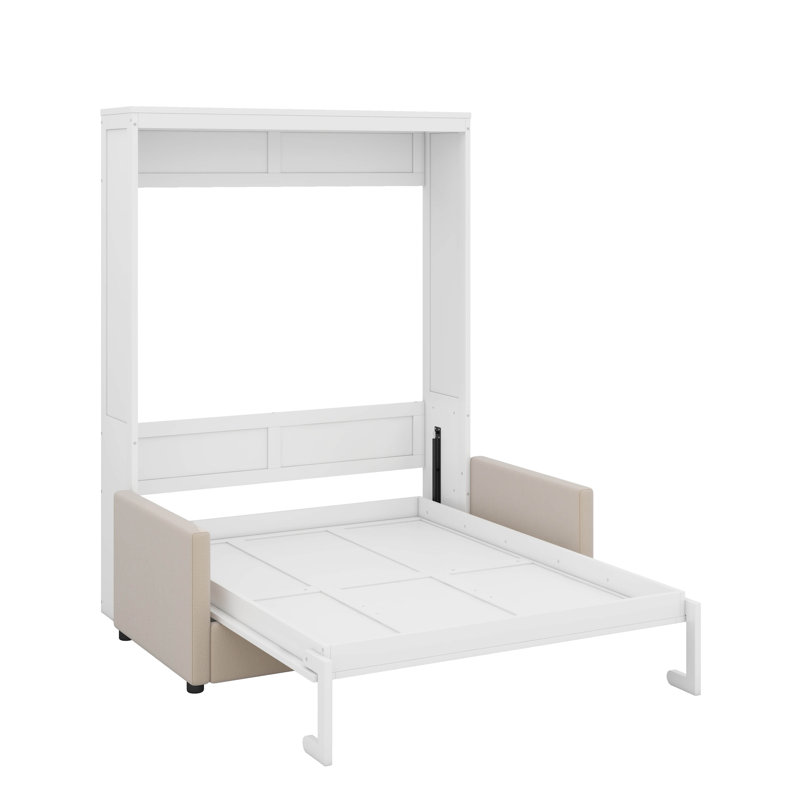 Grand lit escamotable avec coussin, Blanc