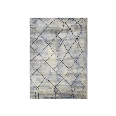 7X10 Modern Moroccan Hand-Knotted Rug