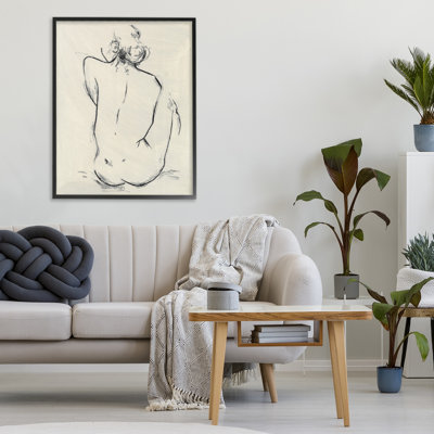 Nude Sitting Study Framed Giclee, design by Chloe Elliot