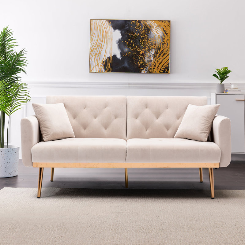 Dezaraye Fabric 63.8'' Reception Loveseat