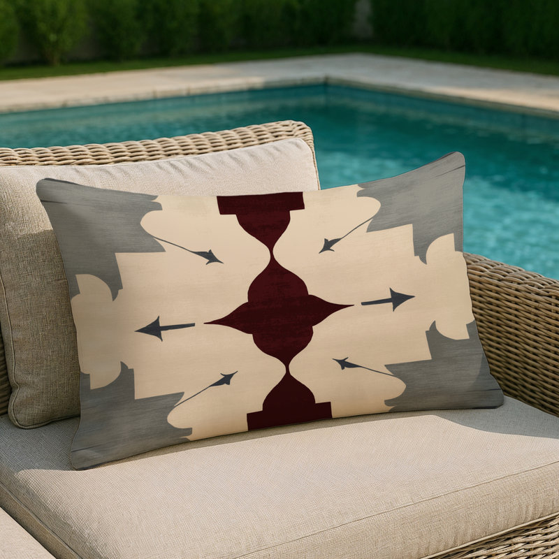 Elemental Streams Indoor And Outdoor Throw Pillow, Rectangle 14"H x 20"W