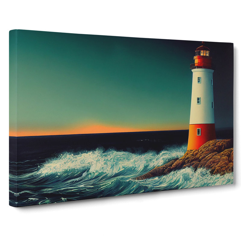 Gentle Lighthouse - Wrapped Canvas, 40cm H x 60cm W x 3cm D