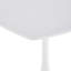 Table tulipe carrée blanche pour 2 à 3 personnes, petite table de salle à manger 24 po avec piédestal en métal, table de cuisine moderne pour petit espace, appartement, bistro, café, bureau et salon, plateau en panneau de fibres à densité moyenne blanc mat