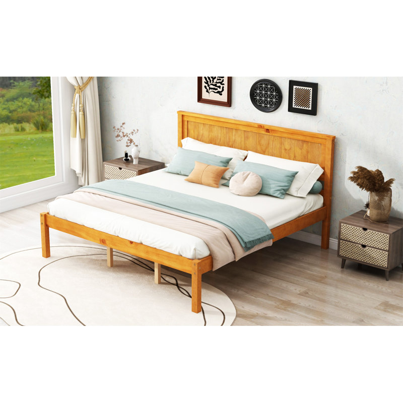 Beckville Platform Bed, Queen, Natural