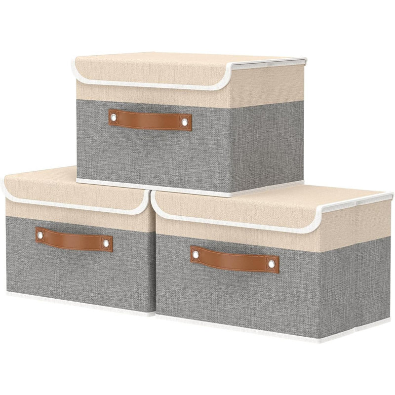 Brayden Studio Fabric Bin, 25cm H x 38cm W x 38cm D