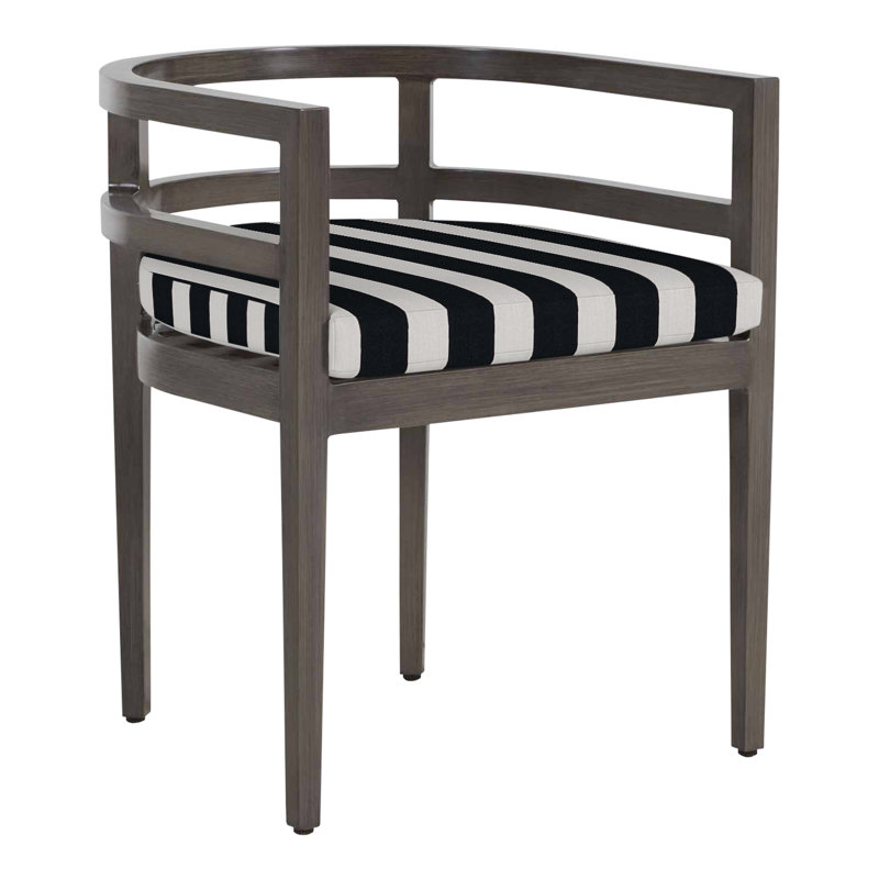 Chaise avec accoudoirs en aluminium Santa Barbara, Pas de soudure, Cabana à rayures minuit