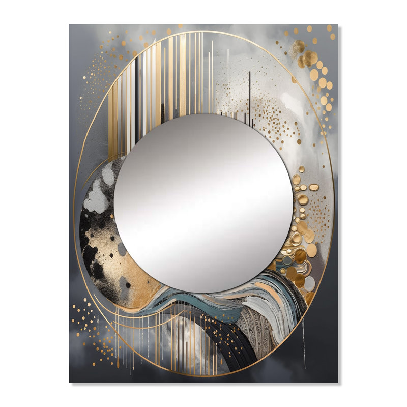 Kilana Soft Colors Marble Abstract I - miroir décoratif en marbre, miroir mural moderne, impression d'art en métal