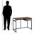 Larissa Brown Finish 1-Drawer Computer Desk With Black Metal Leg, 29.79" H X 42.08" W X 19.88" D